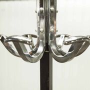 Industrial 1960 chrome coat rack parrot