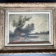 Painting: oil on panel - landscape