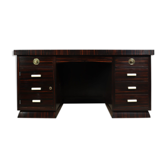 Art Deco desk in macassar ebony c1930