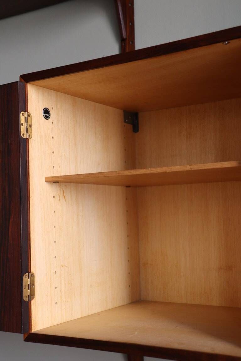 Modular rosewood wall bookcase by Thygesen and Sorensen for Hg Furniture, 1960