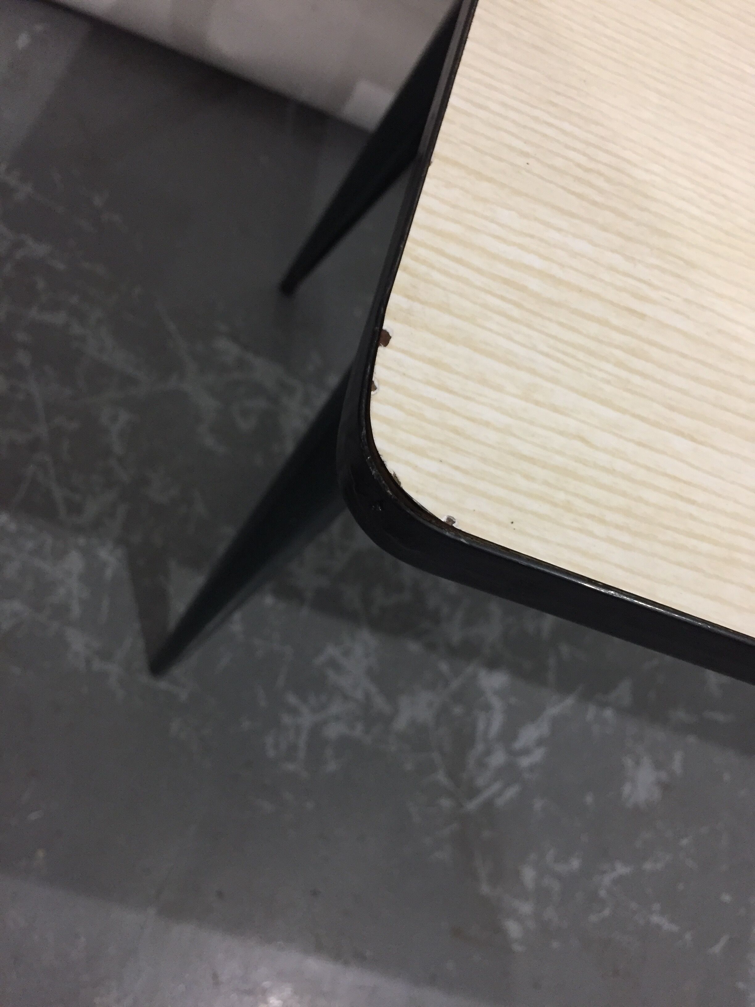 Tolix table in formica