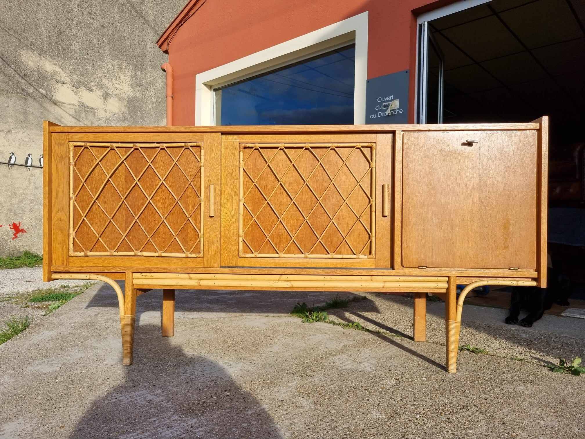 Rattan sideboard