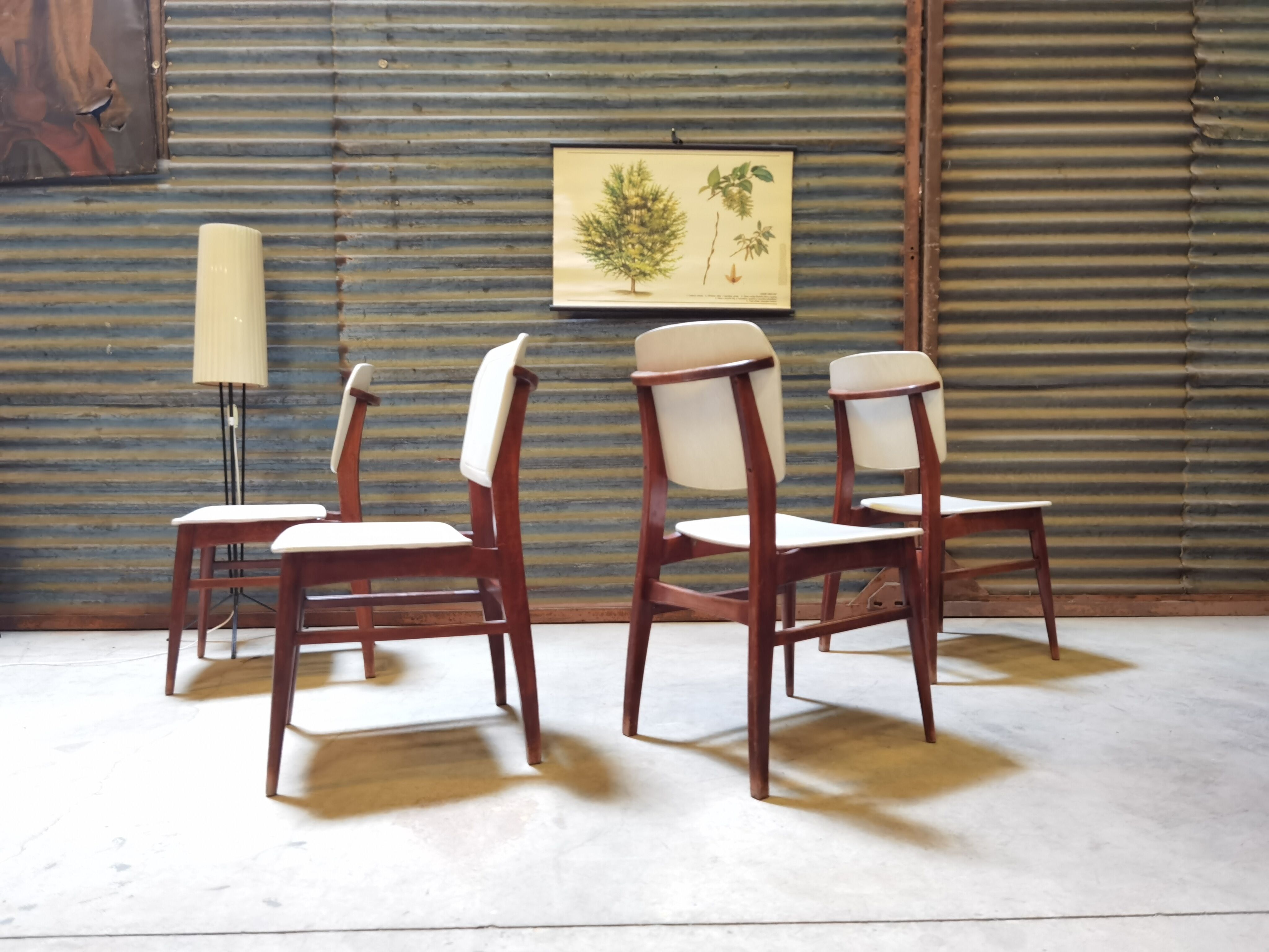 Lot de 4 chaises allemande Kondor Möbelwerk 1960