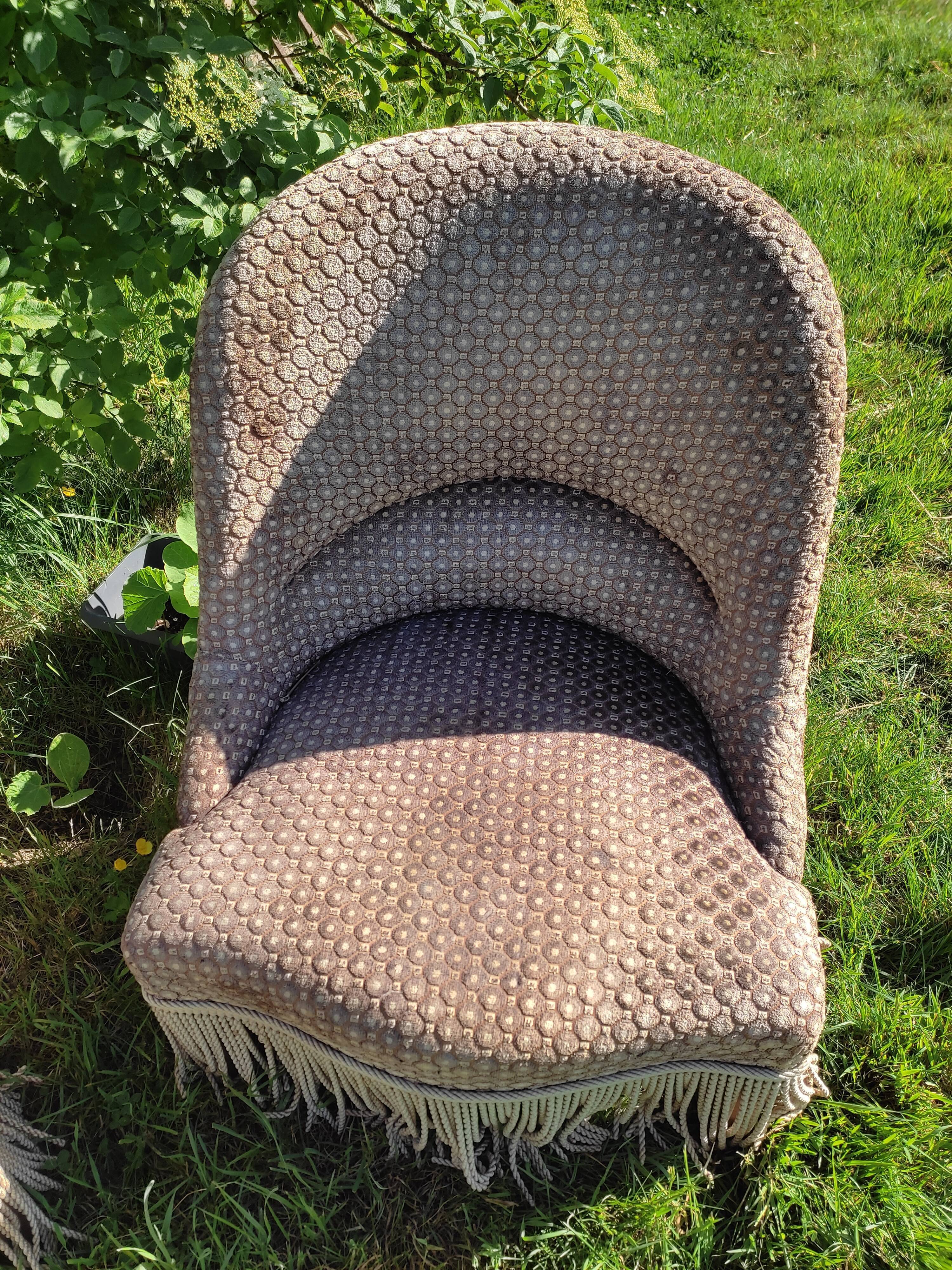 Paire de fauteuils crapaud