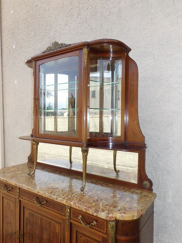 Buffet vitrine 1920 style louis XVI