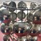 Pair of 70s metal lamps