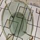 Golden dessert table and smoked glass 1970 vintage