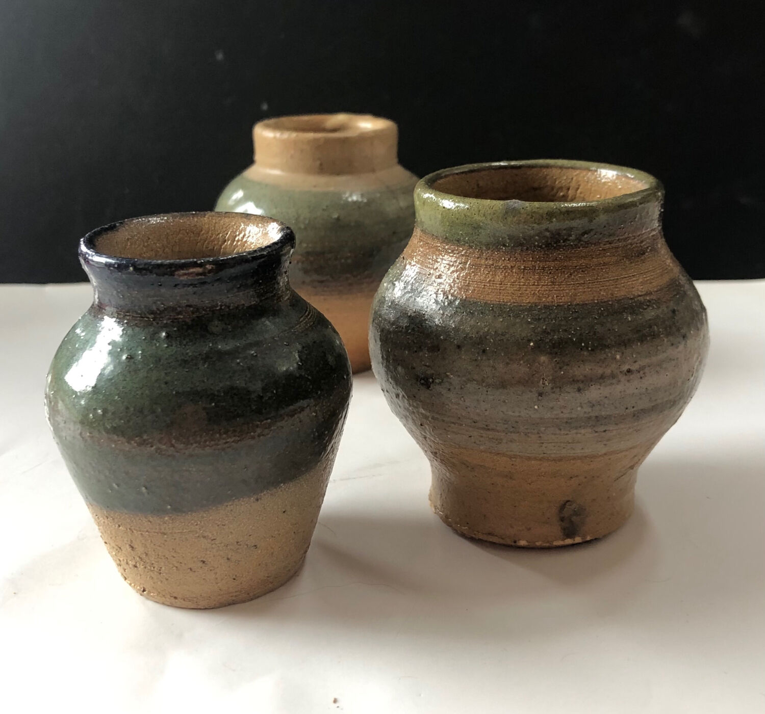Lot de 3 pots en grès de Jules Guérin