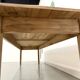 XXL solid walnut table with tapered legs