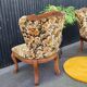 Set of 2 velvet cocktail/toadstool chairs