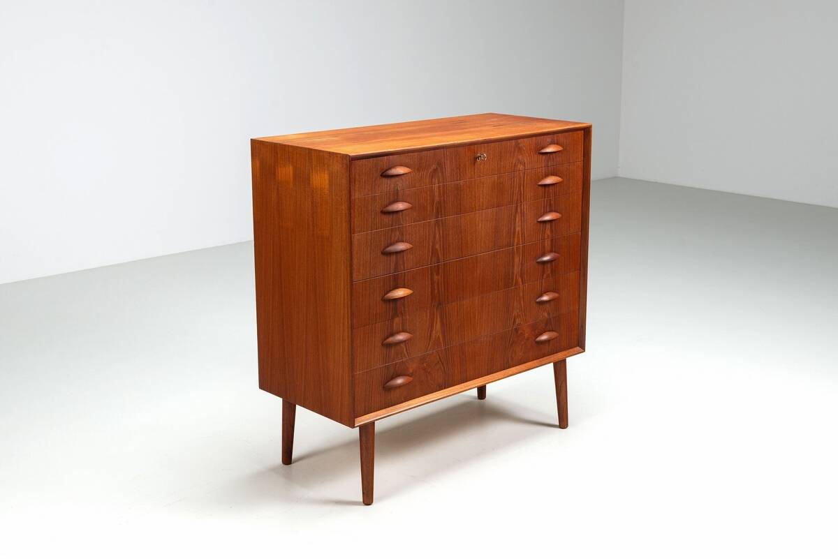 Johannes Sorth chest of drawers in teak Nexo Mobelfabrik Denmark 1960