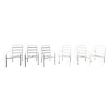 Stackable Garden Armchairs with Elastic Ropes, 1970s, Set of 6