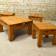 pine living room set, 1980