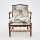 1940s Antique Beech Armchair in Gobelin Fabric,Czechoslovakia