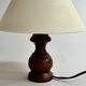 Paire de lampes en bois tourné vintage