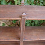 Old solid oak corner shelf