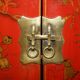 Antique Chinese hand-lacquered side table, large sideboard.