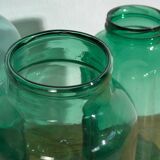 Antique green bottles (c.1920). 3-piece set #7