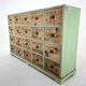 Vintage industrial wooden cabinet with original handels, 1930's