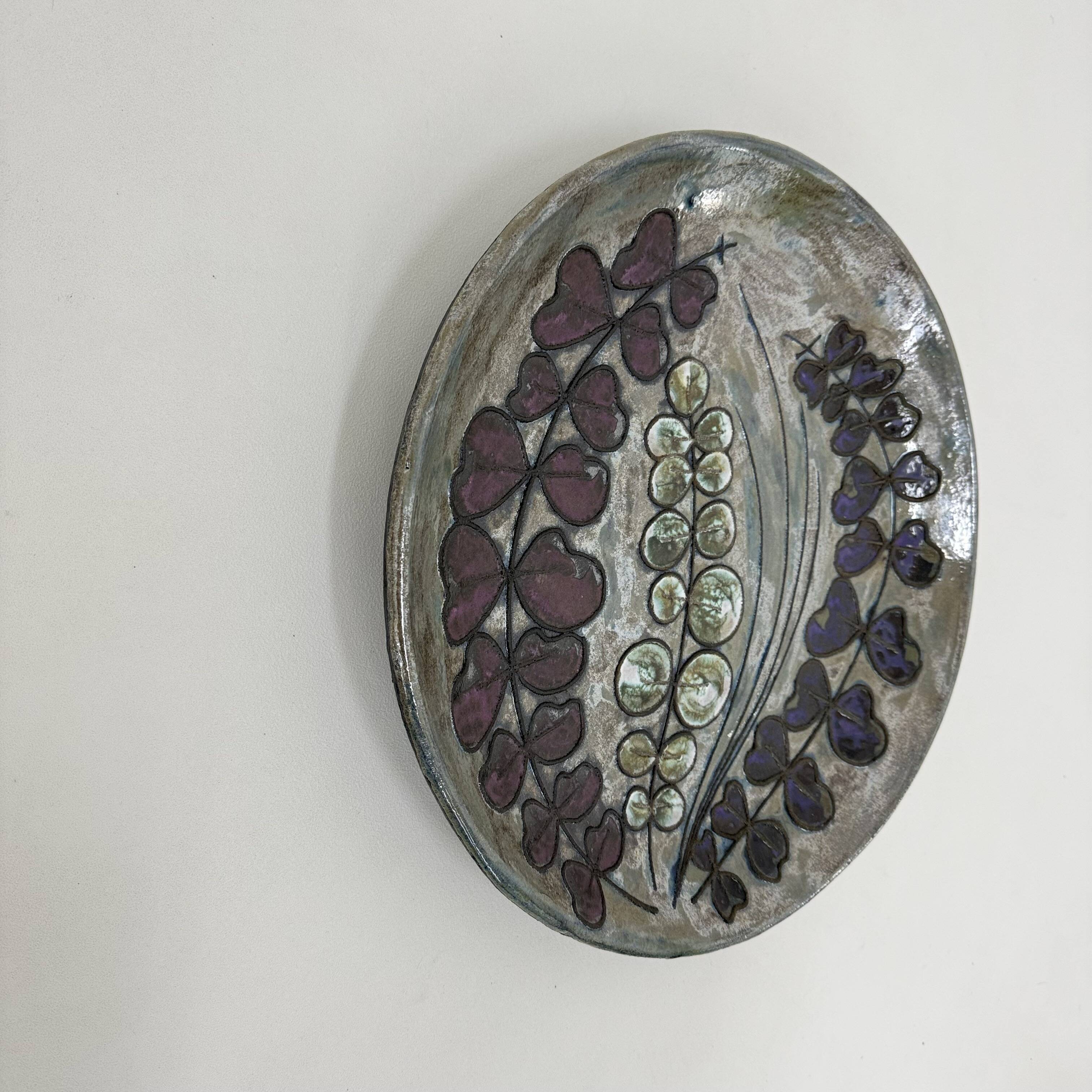 Rusha Handarbeit ceramic wall plate , 1970s Germany