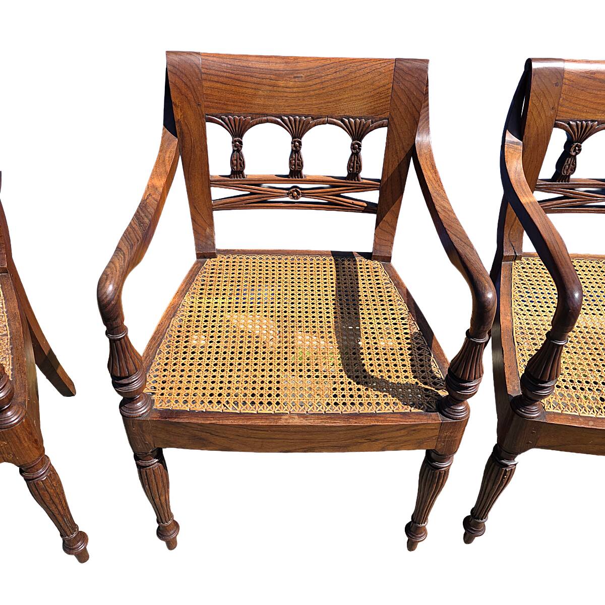 Antique Dutch East Indies Colonial Armchairs, around 1900
