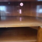 Corner TV cabinet in solid cherry