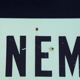 Old enamelled sheet metal panel parking prohibited