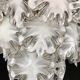 Mazzega glass white chandelier