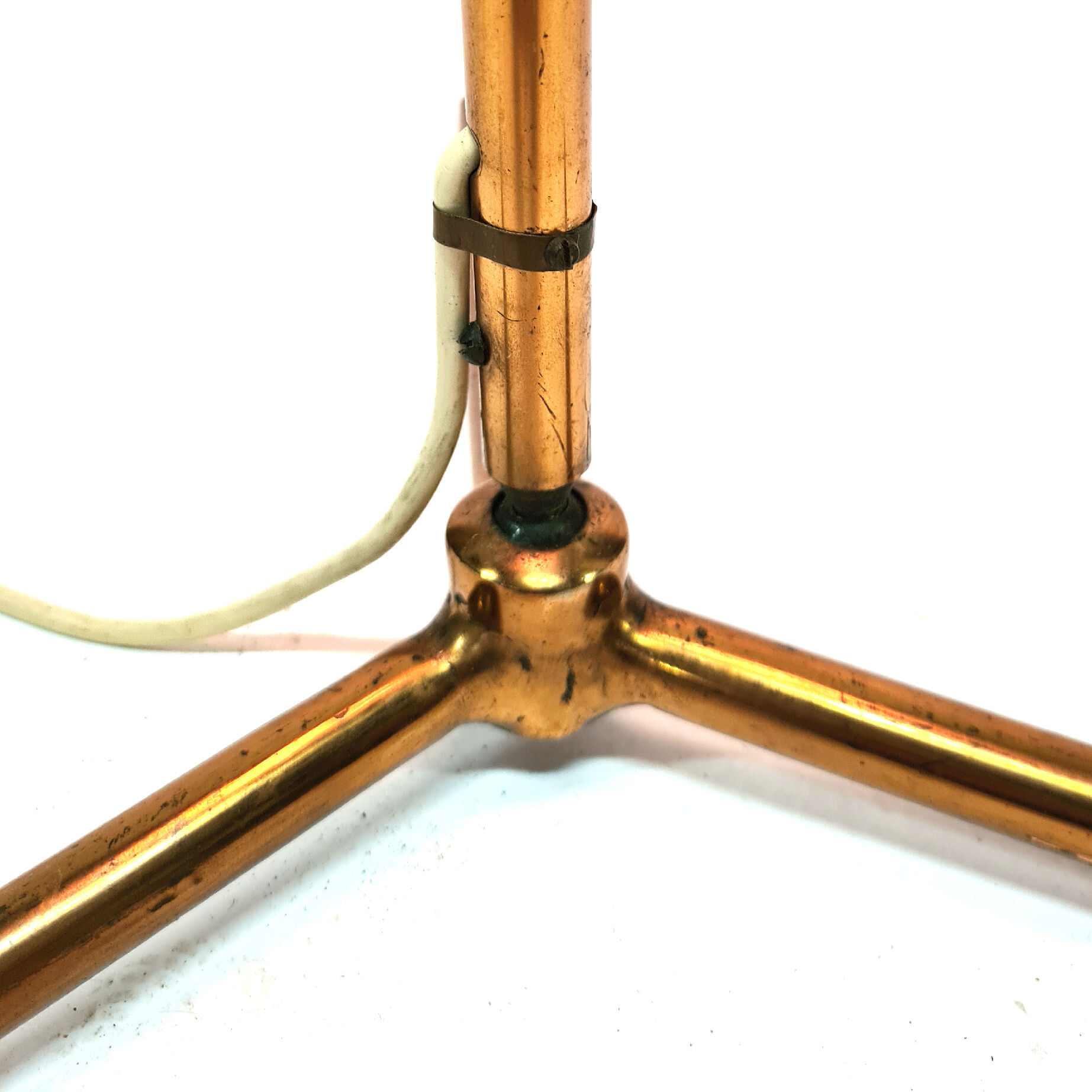 Mid century brass articulated floor lamp, Italy 1950