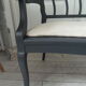 Old bench slate gray waxed finish, seat composed of a cake