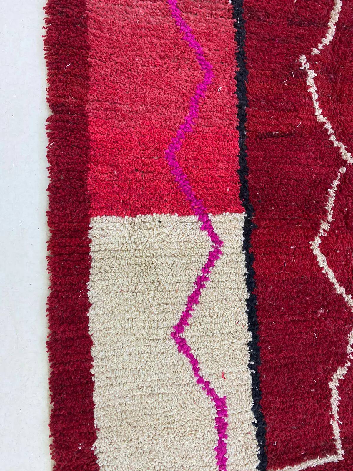 Moroccan handwoven wool rug 3x2 m