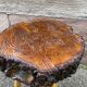 Rustic farm stool 1960 brutalist vintage wood