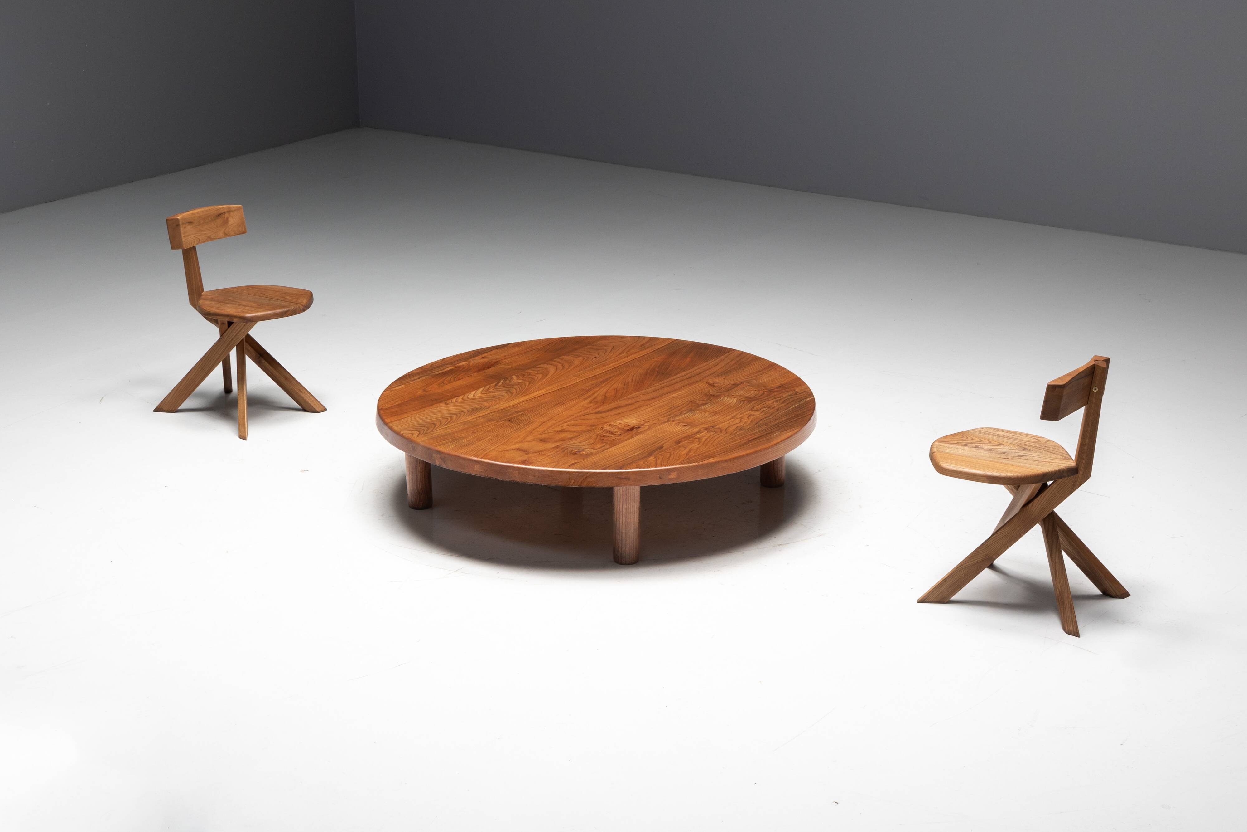 Table basse T02P de Pierre Chapo, France, années 1960