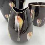 Set of vintage ceramic planters and vases