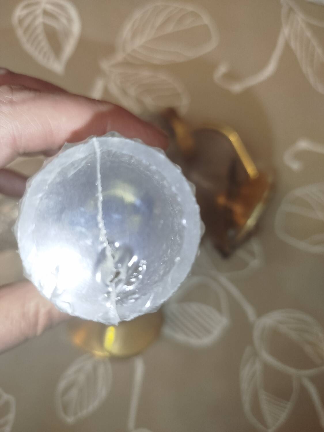 Pair of vintage molded glass wall sconces – 1960s – Condition of