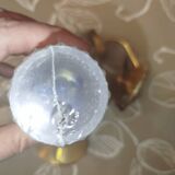 Pair of vintage molded glass wall sconces – 1960s – Condition of