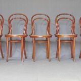 Set of 5 Thonet chairs N°14 1/2 circa 1910 perfect cannages
