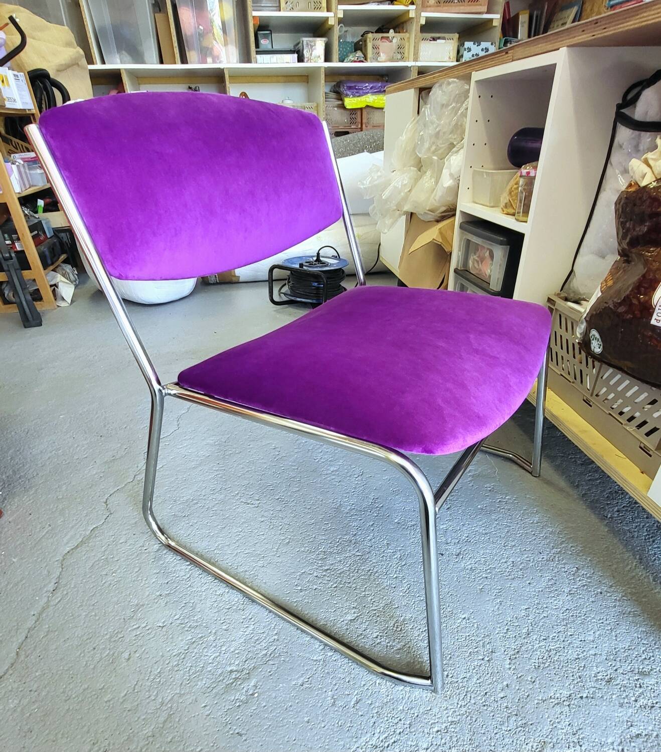 Tubular fireside chair from the 70s