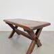 Brutalist Oak Cross Leg Coffee Table, Spain, 1930s