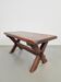 Brutalist Oak Cross Leg Coffee Table, Spain, 1930s