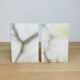 Pair of greenhouse books alabaster white marble