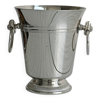 Small silver metal ice bucket