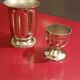 Cup and birth pewter egg Cup