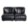 Modular black leather sofa '9000' by Tito Agnoli