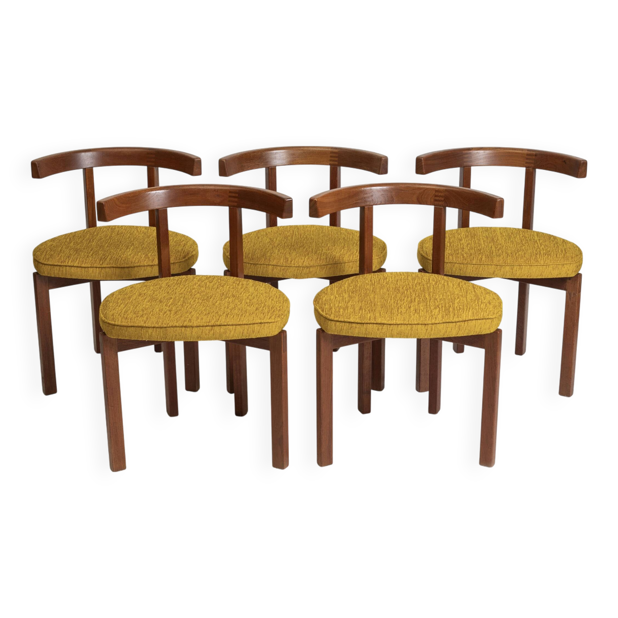 Set of 5 teak dining chairs by Inger Klingenberg for  France & Søn, Denmark