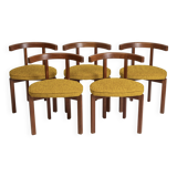 Ensemble de 5 chaises à repas en teck par Inger Klingenberg pour France & Søn, Danemark