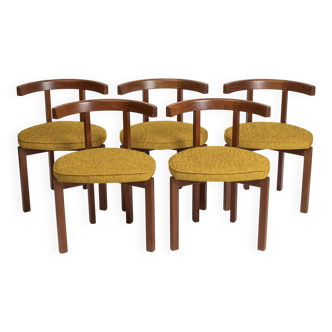 Set of 5 teak dining chairs by Inger Klingenberg for  France & Søn, Denmark