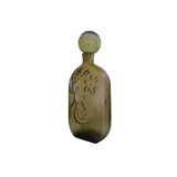 Carafe Empoli en verre pressé motif oiseau