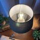 Crystal lamp with dark grey lampshade