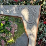 Beveled orphan mirror in wood, 179x65 cm